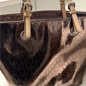 Michael Kors Shiny Brown Tote